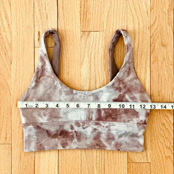 Lululemon Align Bra Shine Diamond Dye Misty Shell Cacao Diffuse Dot Foil Size 4 - Picture 5 of 9